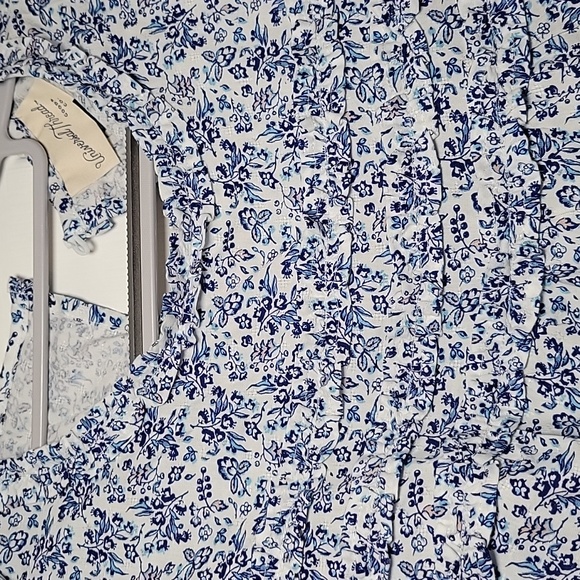 Universal Thread White and Blue Floral Midi Dress - Picture 8 of 9